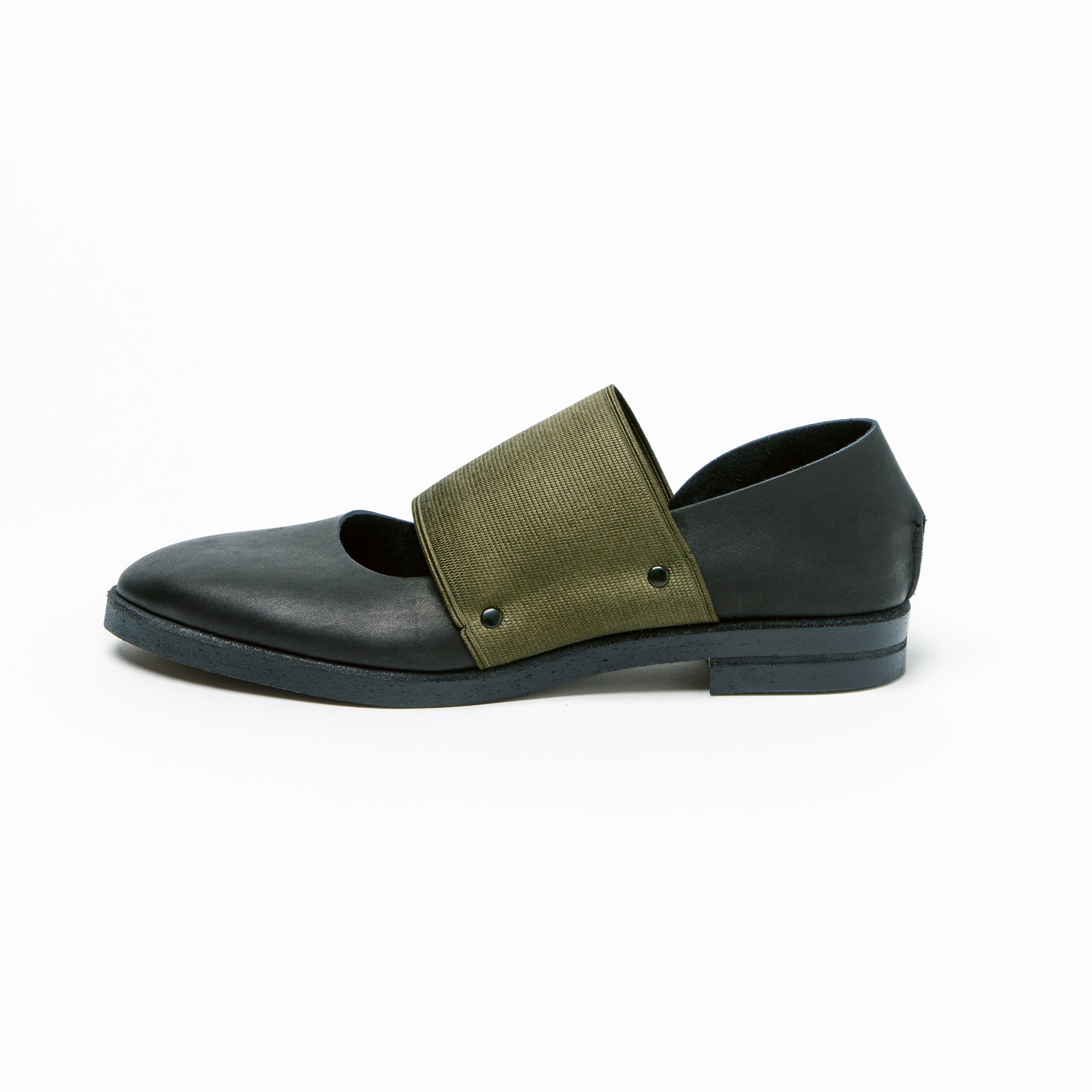 GOM BAND FLAT SMOOTH BLACK GOM KHAKI  CORKE DOUBLE