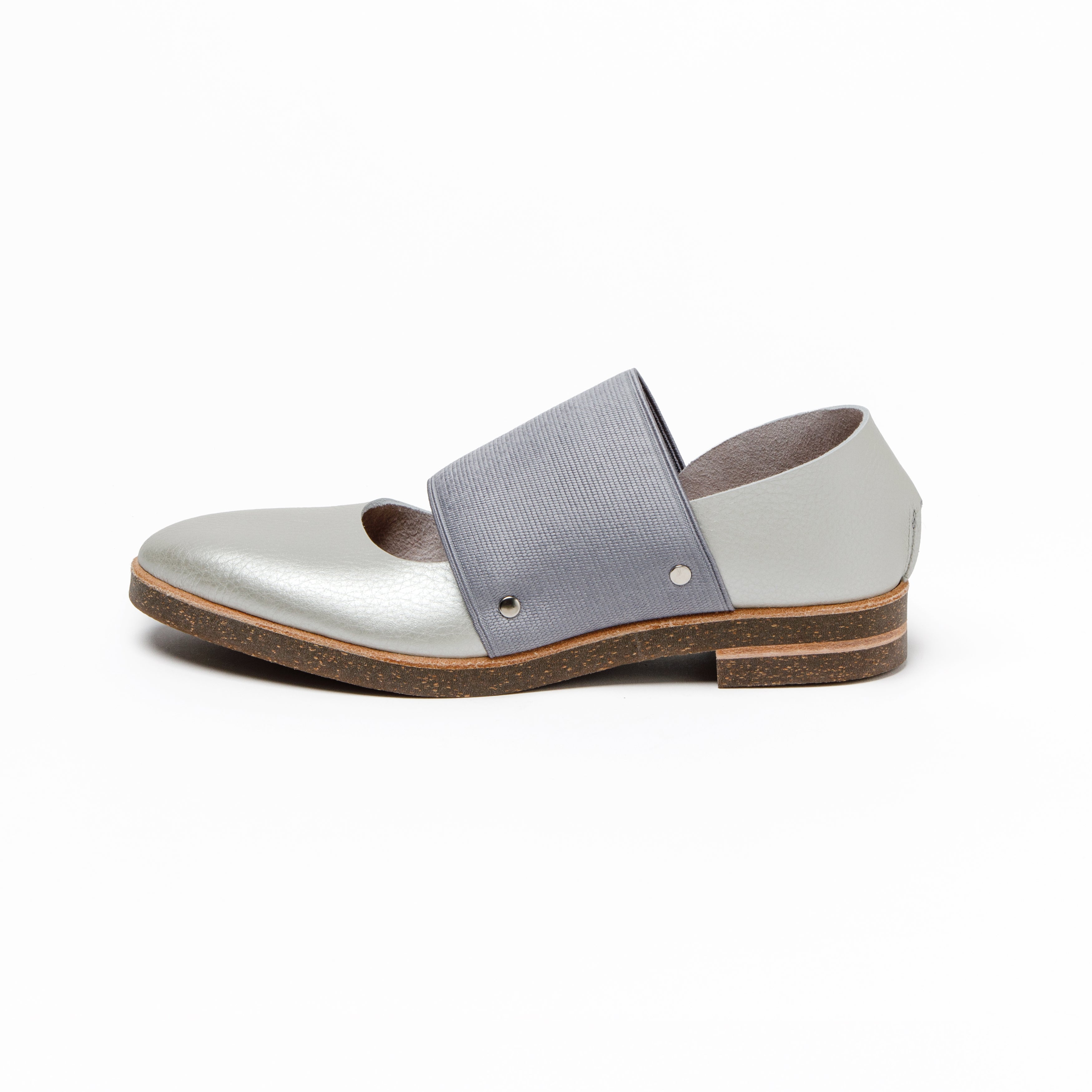 GOM BAND FLAT SHRINK L.SILVER  GOM GRAY  CORKE DOUBLE
