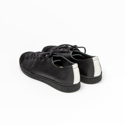 SNEAKER COW BLACK SHRINK BLACK LIGHT SILVER