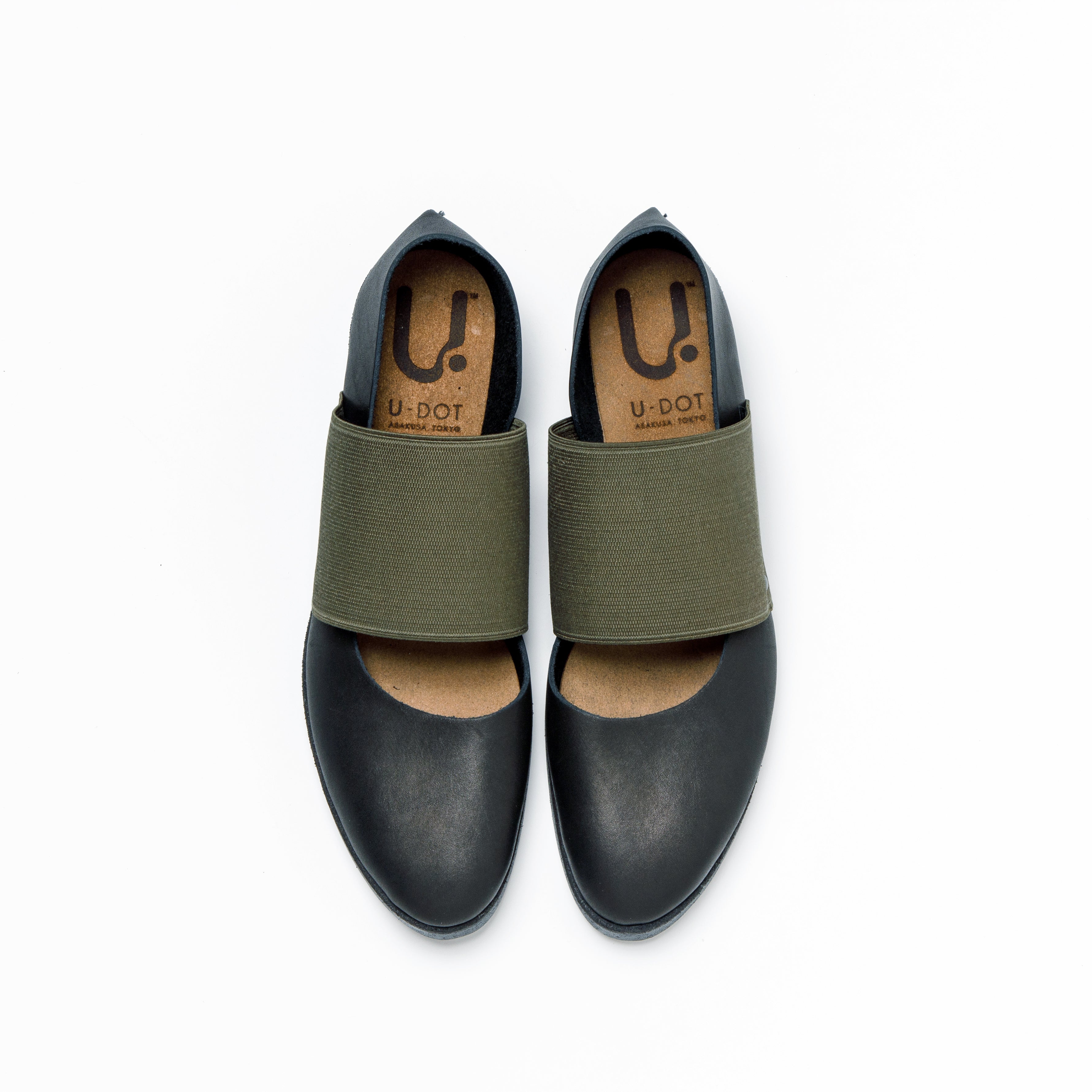 GOM BAND FLAT SMOOTH BLACK GOM KHAKI  CORKE DOUBLE