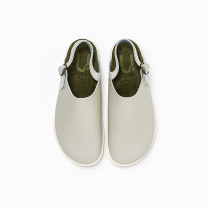 OBLIQUE SANDALS  SMOOTH GREIGE COW WHITE