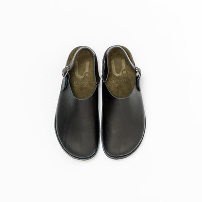 OBLIQUE SANDALS  ALL SMOOTH BLACK