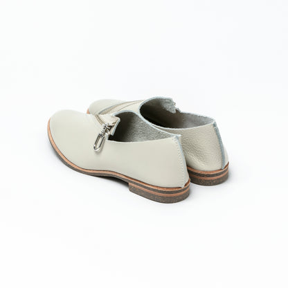 ZIP SHOES  SMOOTH GREIGE  SHRINK IVORY