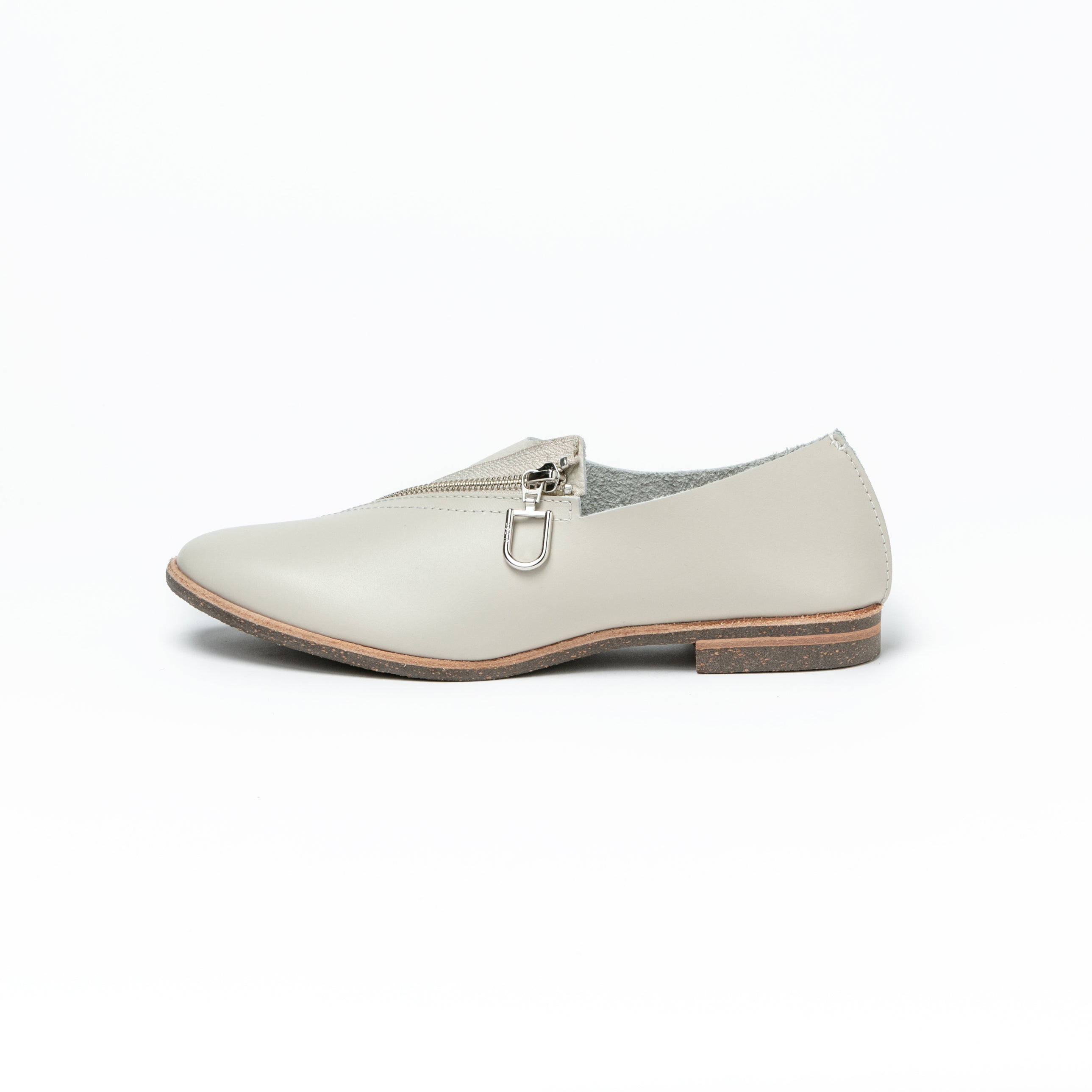ZIP SHOES  SMOOTH GREIGE  SHRINK IVORY