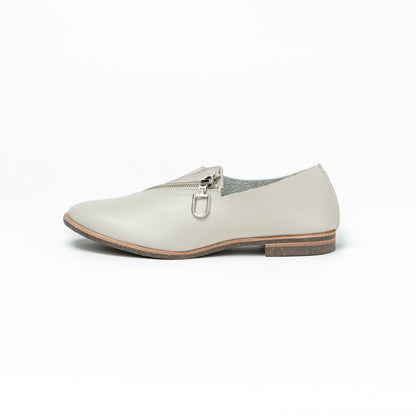 ZIP SHOES  SMOOTH GREIGE  SHRINK IVORY